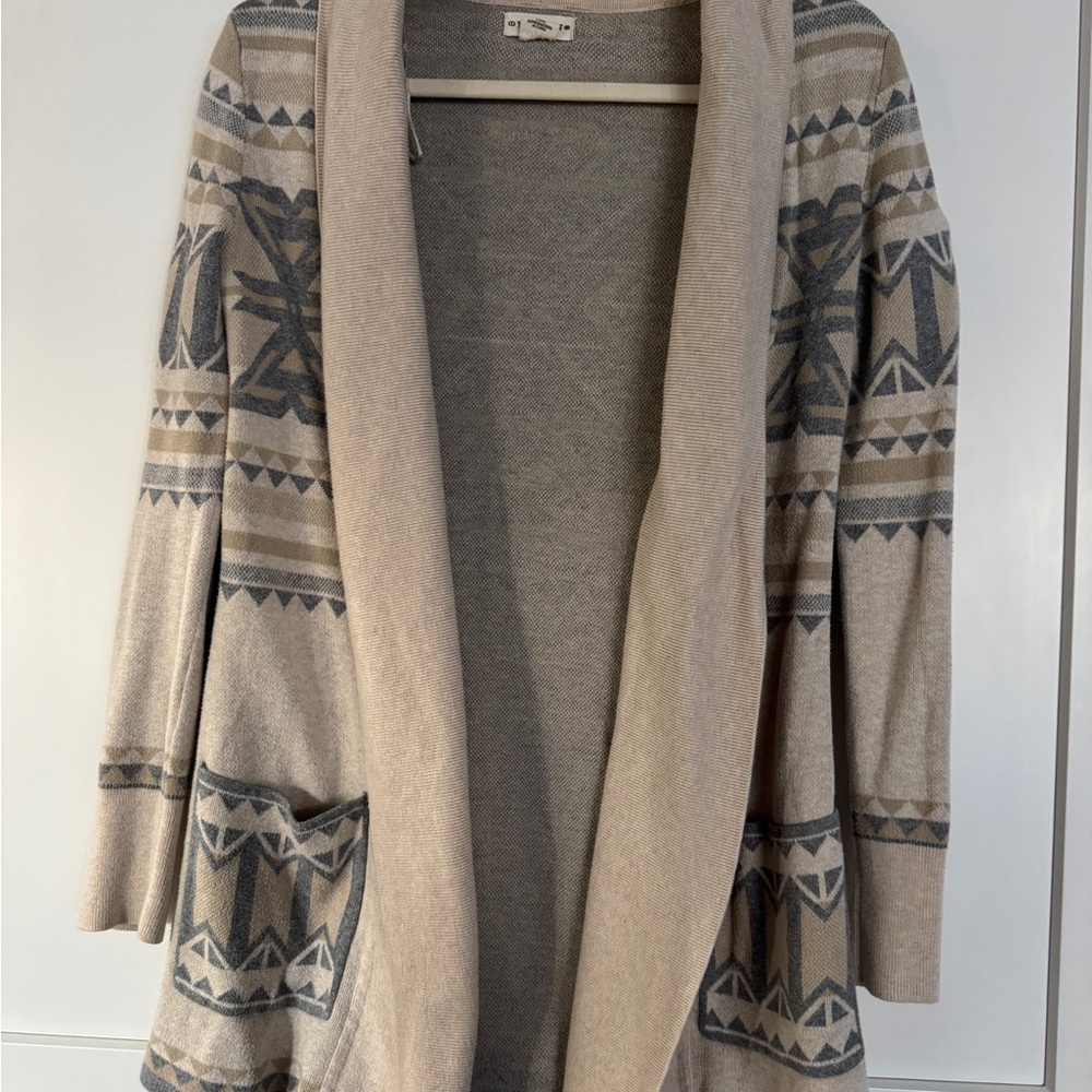 Cozy Beige and Gray Women's Sweater